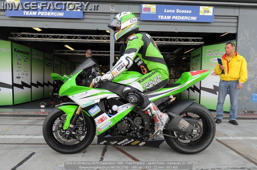 2009-05-09 Monza 0074 Superstock 1000 - Free Practice - Javier Fores - Kawasaki ZX 10R